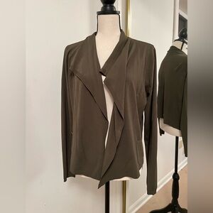 Max Mara Wrap Open Front Cardigan Shawl Knit Sweater